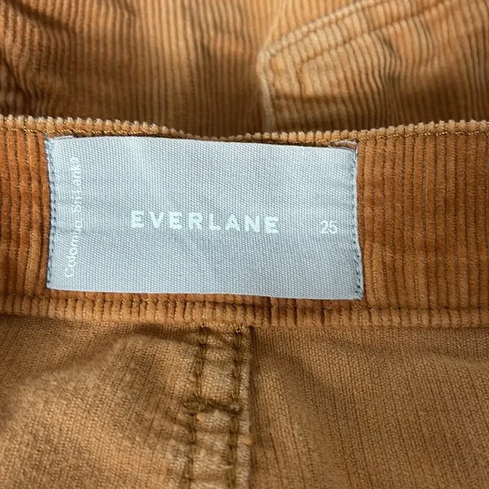 Everlane Baby Cord Cheeky Pants Straight Leg Golden Brown Size 25
